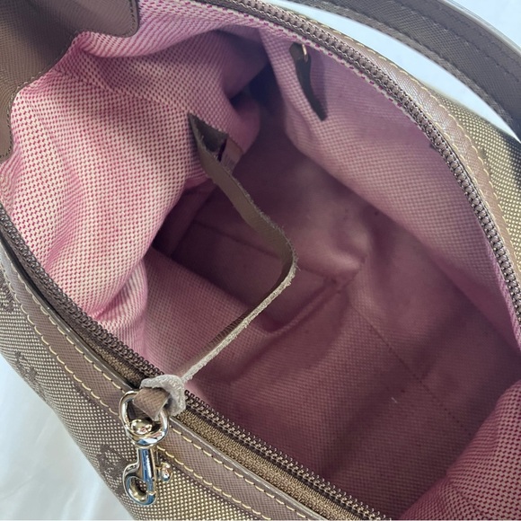 VINTAGE EARLY 2000s Dooney&Burke Taupe Signature Nylon Tote - Picture 10 of 16